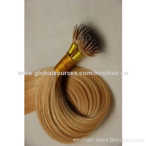 Two mix color blonde 12" 14" 18" 20" 22" 24" 26" Remy nano micro link loop straight hair extension